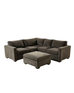 Abdul-Raheem 98 '' Wide Microfiber/Microsuede Symmetrical Modular Corner Sectional With Ottoman