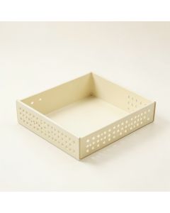Flint Crest Empty Under-Desk Cable Tray - Cream (synthetic illustration; no displayed measurements)