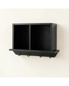 Stone Crest Wall-Mounted Entryway Organizer Shelf - Black (synthetic illustration; no displayed measurements)