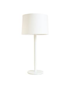 Hill Arc Floor Lamp With A Plain Fabric Shade