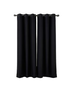 Hanceville Double Layer Solid Color Max Blackout Thermal Grommet Single Curtain Panel