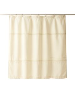 Meadow Brook Shower Curtain Hanging Flat From A Plain Rod - Ivory (synthetic illustration; no displayed measurements)
