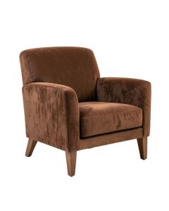 Modern Soft Velvet Material Brown Ergonomics Accent Chair Living Room Chair Bedroom , Brown (synthetic illustration; no displayed measurements)
