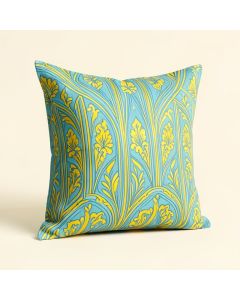Turquoise Art Deco Lines Pillow Cover (synthetic illustration; no displayed measurements)