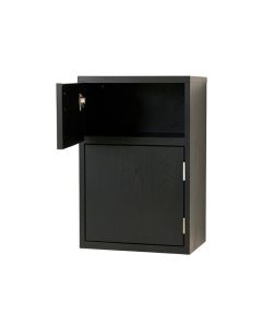Juniper Crossing Wall-Mounted Entry Cabinet - Black (synthetic illustration; no displayed measurements)