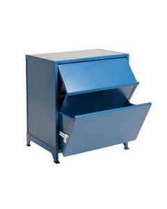 Hazel Bend Freestanding Pull-Out Hamper Cabinet - Blue