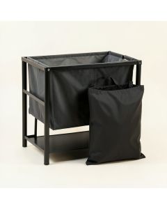 Cove Brook Laundry Sorting Station With Plain Removable Bags - Black (synthetic illustration; no displayed measurements)