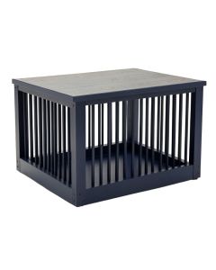 Bay Crest Empty Furniture-Style Pet Crate - Navy