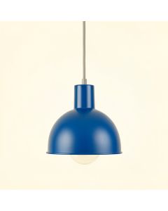 Aspen Bridge Pendant Light Suspended From One Plain Cable - Blue (synthetic illustration; no displayed measurements)