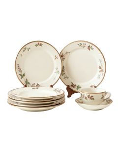 Rustic Leaves 16 Piece Dinnerware Set , Service For 4