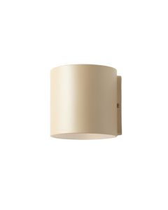 Moss Crest Wall Sconce Mounted On A Plain Wall - Beige