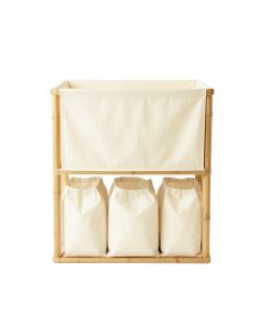 Dune Crest Laundry Sorting Station With Plain Removable Bags - Cream