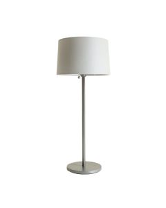 Linden Bend Floor Lamp With A Plain Fabric Shade - Gray (synthetic illustration; no displayed measurements)