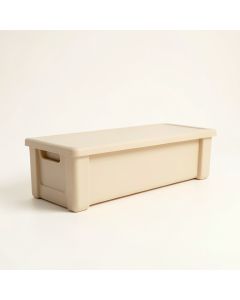 Hill Crossing Narrow Outdoor Storage Bench - Beige (synthetic illustration; no displayed measurements)