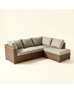 Aleiny Outdoor Patio 2 Piece Rattan Sectional Sofa Set With Cushions (synthetic illustration; no displayed measurements)
