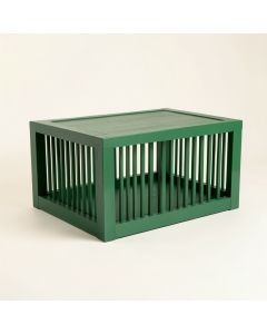 Elm Falls Empty Furniture-Style Pet Crate - Green (synthetic illustration; no displayed measurements)