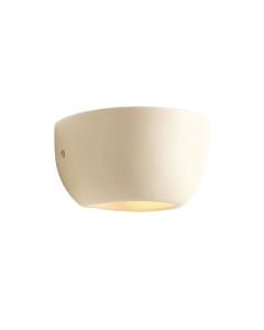 Ridge Arc Wall Sconce Mounted On A Plain Wall - Cream (synthetic illustration; no displayed measurements)