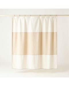 Moss Dale Shower Curtain Hanging Flat From A Plain Rod - Cream (synthetic illustration; no displayed measurements)