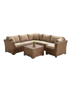 Patio Furniture Set Outdoor 7-Piece Rattan Seating Group With Cushions (synthetic illustration; no displayed measurements)