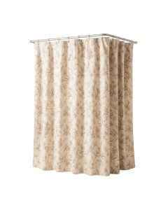 Maxman Fabric Weave Textured Floral Shower Curtain Set