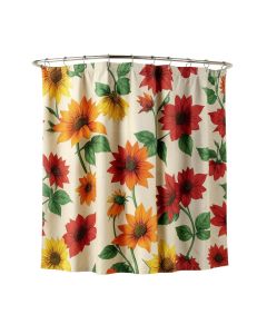Pi Creative Art Where The Passion Flower Grows I Single Shower Curtain (synthetic illustration; no displayed measurements)