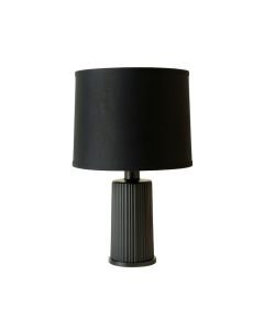 Dawn Bluff Table Lamp With A Plain Fabric Shade - Black