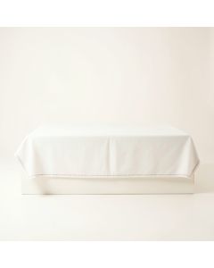 Dune Bend Flat Bed Sheet - White (synthetic illustration; no displayed measurements)
