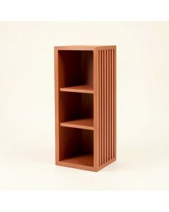 Alder Crest Narrow Cubby Tower - Terracotta (synthetic illustration; no displayed measurements)