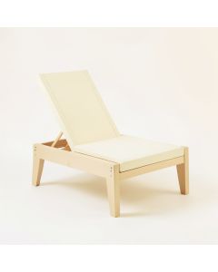 Dune Bend Outdoor Lounge Chair - Cream (synthetic illustration; no displayed measurements)
