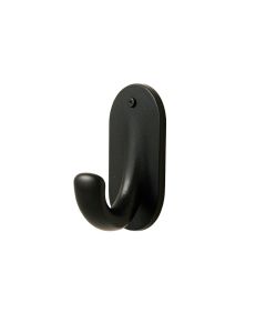 Reed Arc Wall-Mounted Robe Hook - Black