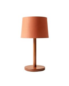 Maple Bluff Table Lamp With A Plain Fabric Shade - Terracotta