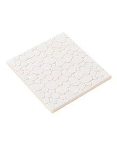Arctic .59 '' X .98 '' Seashell Mosaic Tile In White (synthetic illustration; no displayed measurements)