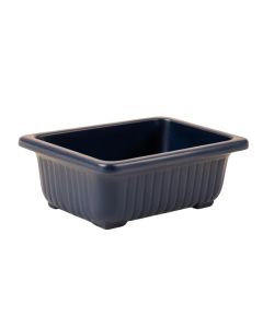 Linden Branch Empty Railing Planter With Integral Brackets - Navy (synthetic illustration; no displayed measurements)