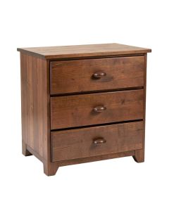 Dorinda Groove Handle Wood 3 Drawer Chest (synthetic illustration; no displayed measurements)