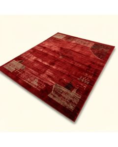 Abstract Power Loom Wool/Polyester Red Area Rug (synthetic illustration; no displayed measurements)