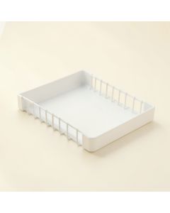 Maple Field Empty Under-Desk Cable Tray - White (synthetic illustration; no displayed measurements)