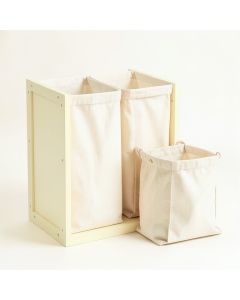 Linden Canyon Laundry Sorting Station With Plain Removable Bags - Ivory (synthetic illustration; no displayed measurements)