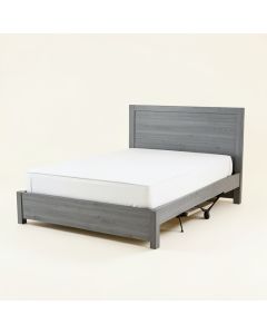 Twin Size Wood Platform Bed With Adjustable Trundle And Headboard/Strong Wood Slat Support (synthetic illustration; no displayed measurements)