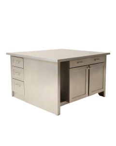 Kingswood Kitchen Island Set With Stainless Steel