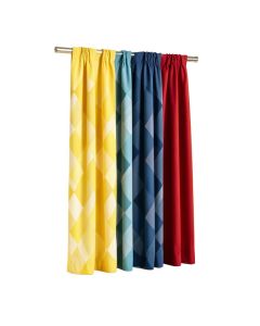 Geometric Semi-Sheer Curtain Panels