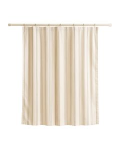 Slate Crest Shower Curtain Hanging Flat From A Plain Rod - Ivory (synthetic illustration; no displayed measurements)