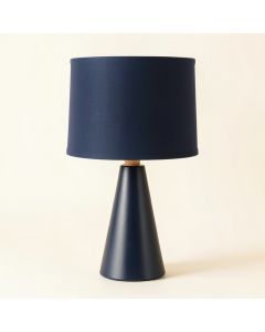 Shore Canyon Table Lamp With A Plain Fabric Shade - Navy (synthetic illustration; no displayed measurements)