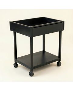Stone Brook Empty Rolling Workshop Cart - Black (synthetic illustration; no displayed measurements)