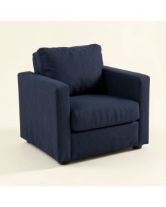 Vale Crossing Upholstered Armchair - Navy (synthetic illustration; no displayed measurements)