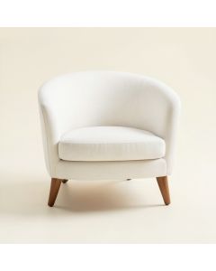 Alder Canyon Upholstered Armchair - White (synthetic illustration; no displayed measurements)
