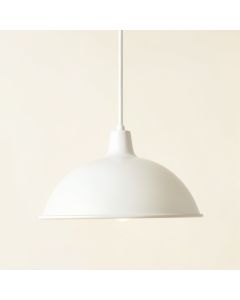 Shore Crest Pendant Light Suspended From One Plain Cable - White (synthetic illustration; no displayed measurements)