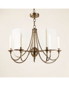 Ashbourne 6 - Light Candle Style Drum Chandelier (synthetic illustration; no displayed measurements)