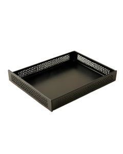 Lake Crest Empty Under-Desk Cable Tray - Black (synthetic illustration; no displayed measurements)