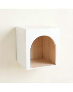 Spruce Brook Wall-Mounted Cat Perch - White (synthetic illustration; no displayed measurements)