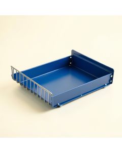 Linden Bend Empty Under-Desk Cable Tray - Blue (synthetic illustration; no displayed measurements)